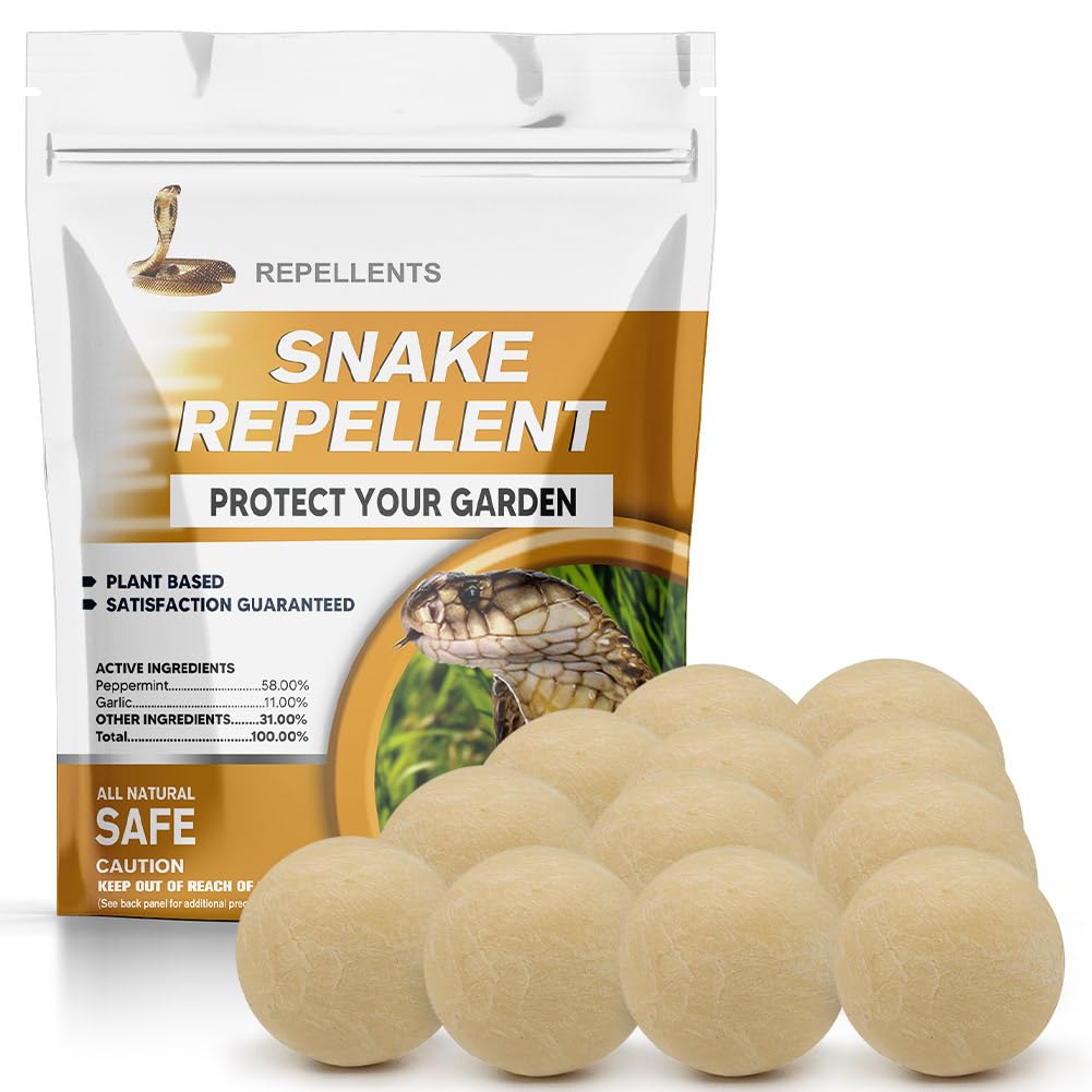 SCFKAOF Snake Repellent Outdoor, Keep Snakes Out of Your Yard, Snake Repellant Indoor, Keep Snakes Away, Snake Deterrent, Snake Repellant for Outdoors Pet Safe, Snake Repellent for Yard Powerful -12P