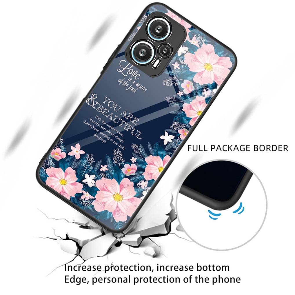 thumbnail: SEAHAI Glitter Hoesje Voor Xiaomi POCO F5 5G - TPU Bumper - Schokbestendig - Roze