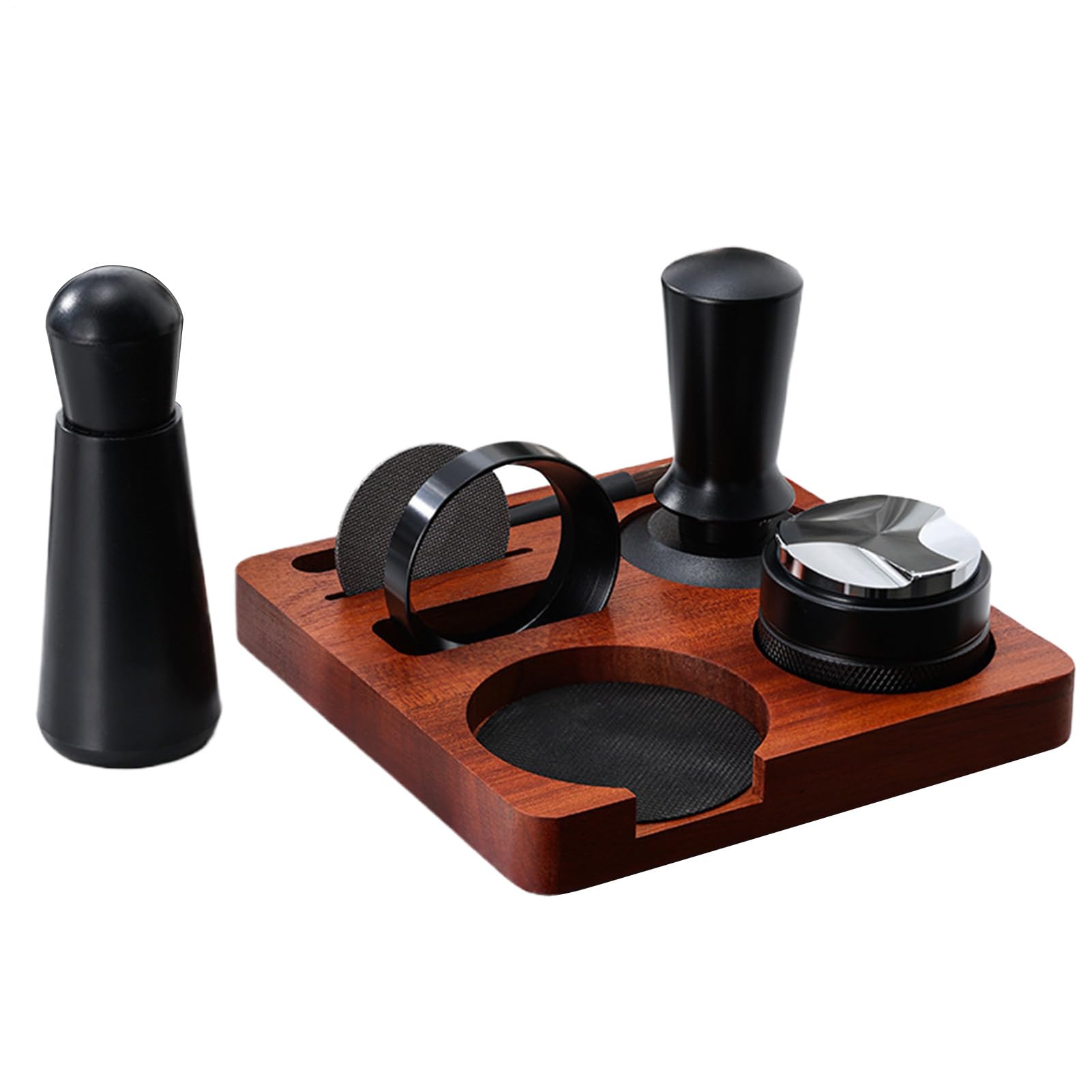 Juego de taza de café – 7 piezas ergonómicas antideslizantes, embudo dosificador para dispensación de café | para uso en casa, cocina, estudio, bar, mostrador, tienda