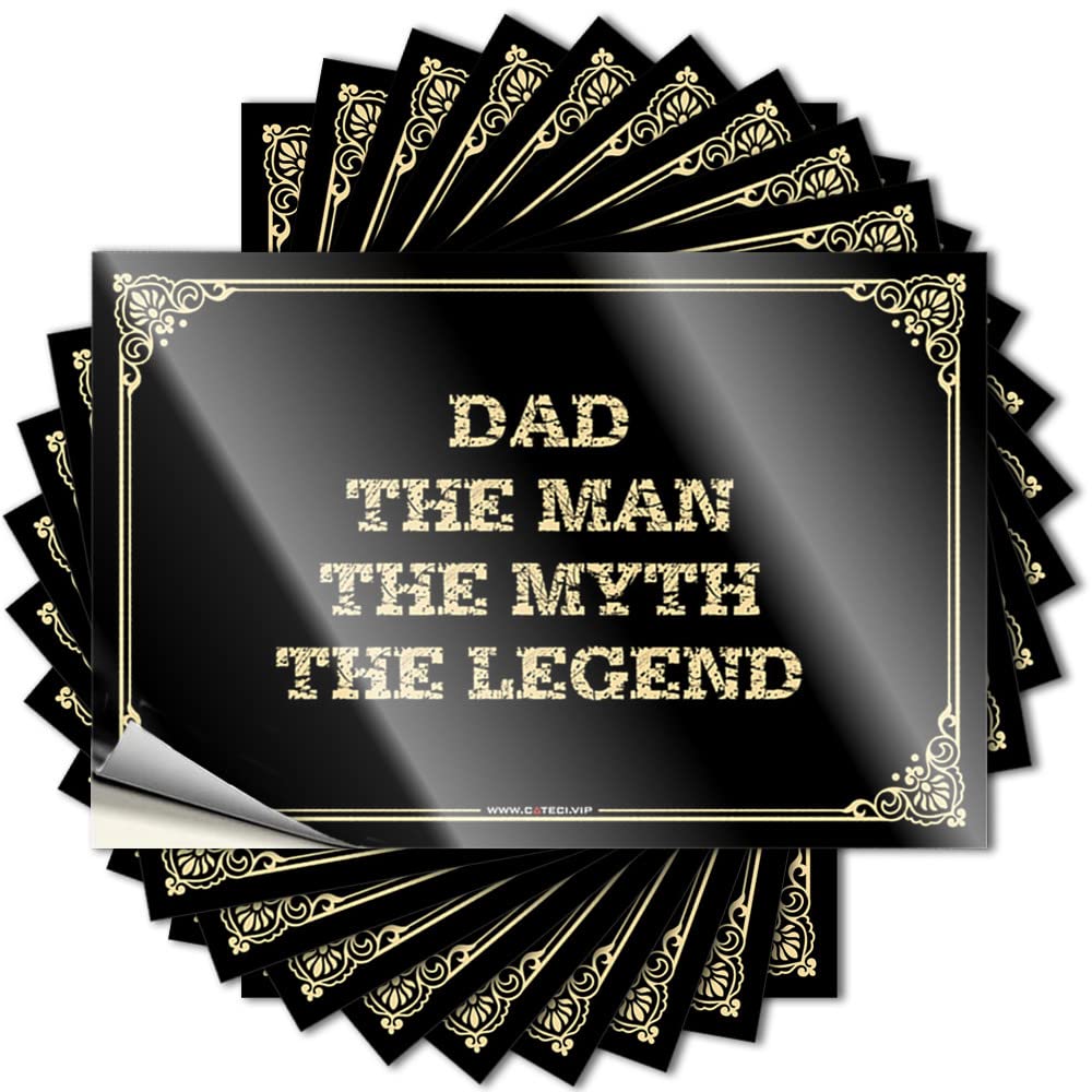 Decals Vintage Summer Helmet Dad The Man The Myth The Legend - No Residue Decals for Surf(12X18CM)