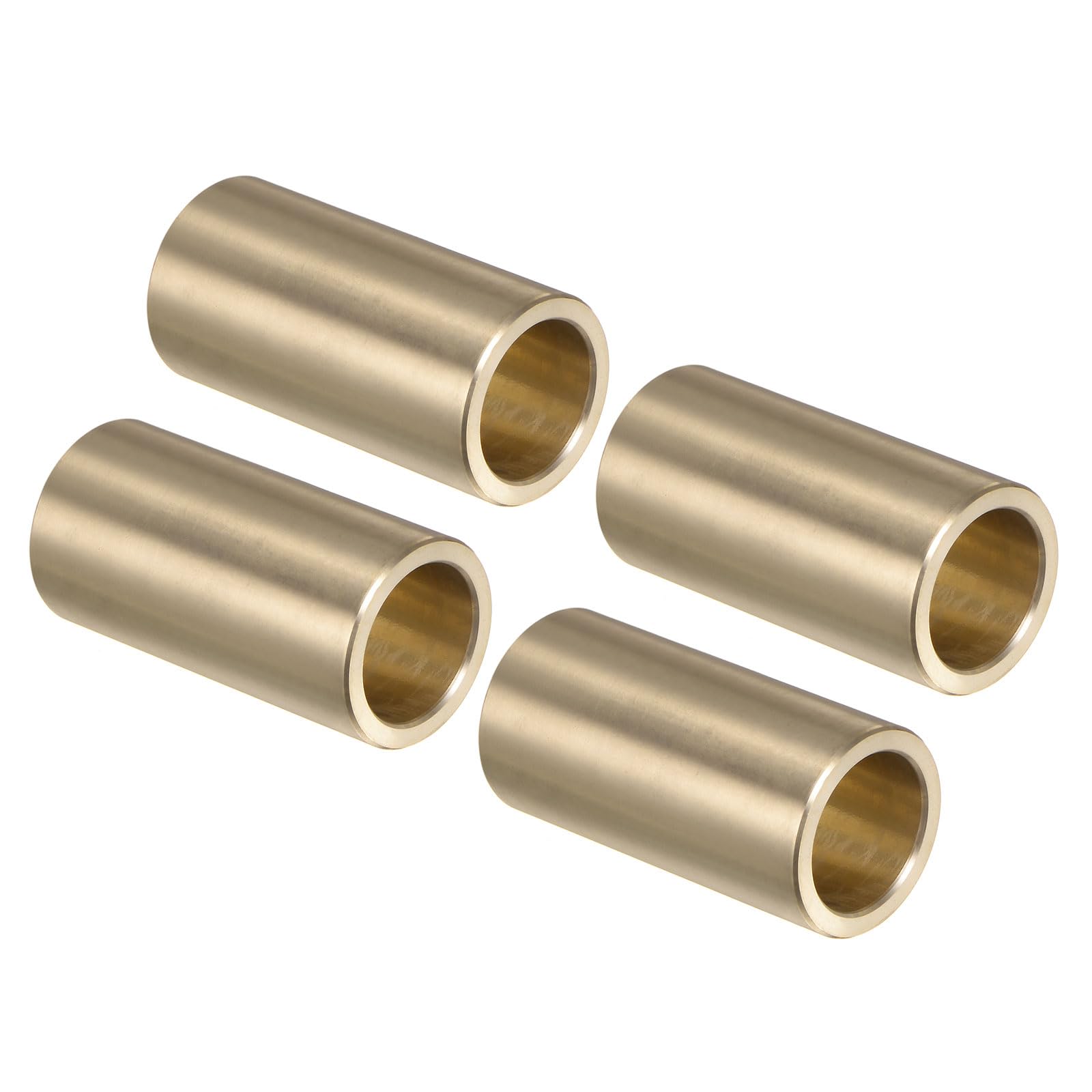 uxcell 4 cojinetes de manguito de 0.75 pulgadas, diámetro exterior de 2 pulgadas de diámetro, buje autolubricante de latón fundido de 2 pulgadas de longitud