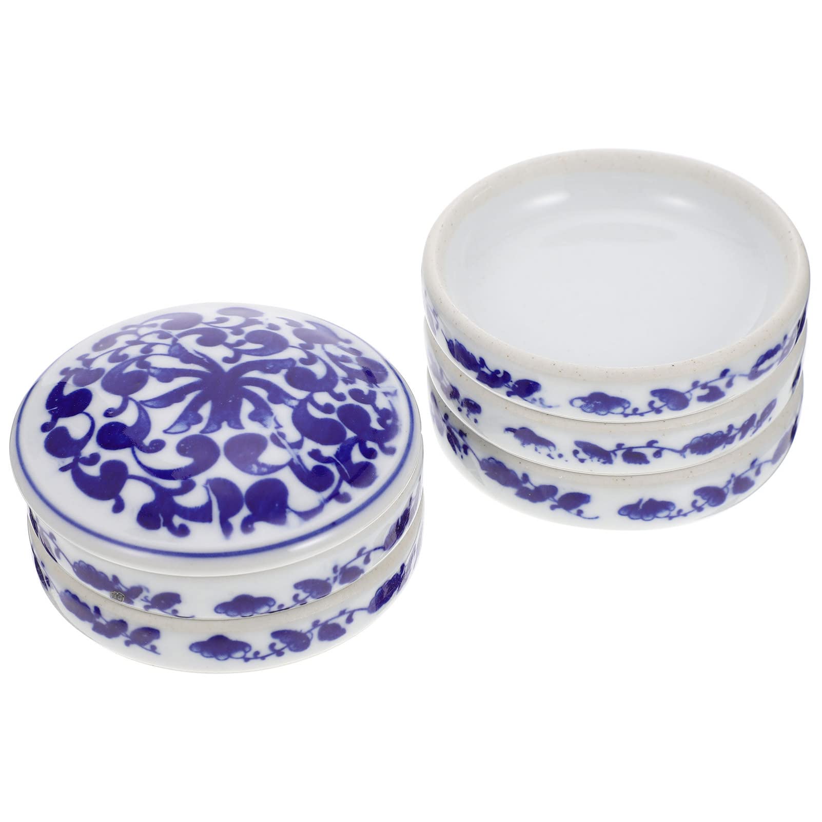 Ciieeo Chinese Paint Stack Dishes Porcelain Painting Palettes Oil Painting Mixing Trays Pigment Trays for Art Decor