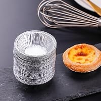 Vista 4 de Kichvoe 250pcs desechables tartas tartas tazas de papel de aluminio para tartas para hornear suministros de fiesta