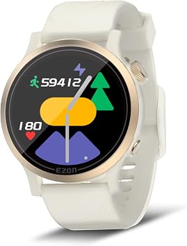 EZON R7 GPS Sports Running Watch,Dual-Band GNSS,Optical Heart Rate,Training & Fitness Assessment, Sleep Tracker, Lightweight Multisport Watch for Triathlon, Marathon, Running Platinum