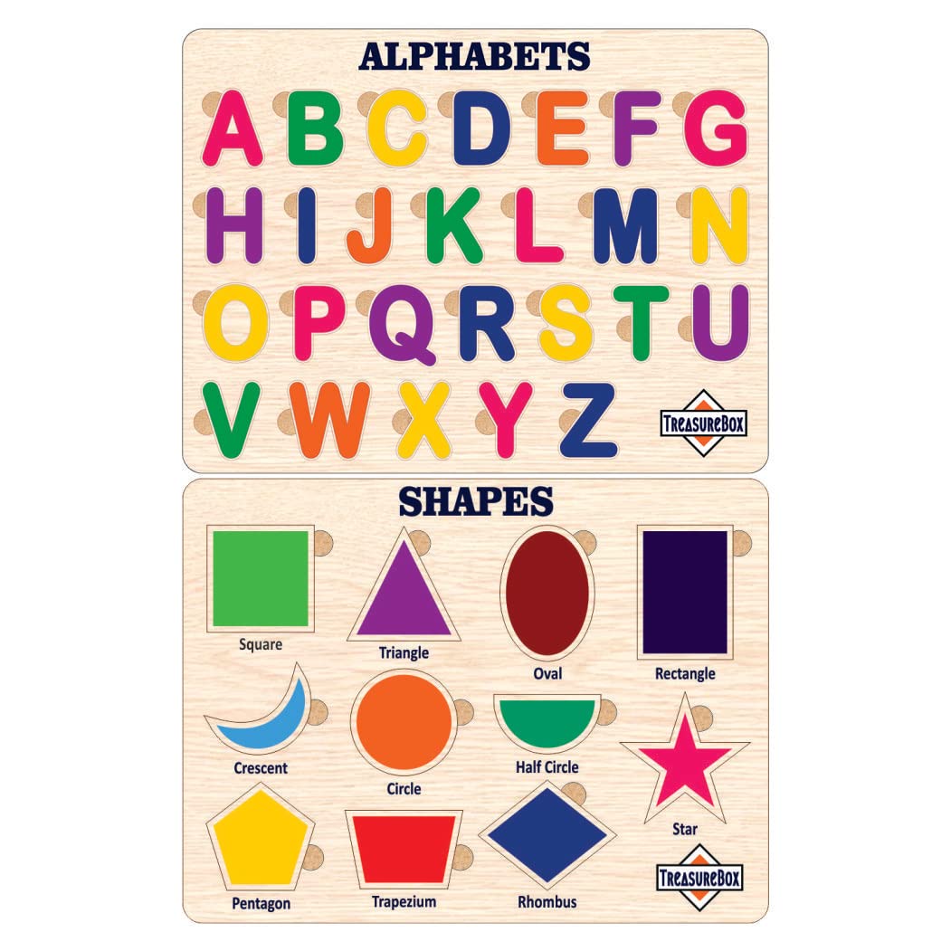 TreasureBox Wooden Puzzle Educational Board Learning Toy Tray for Kids, Size 22x30 cm (AL-SH) (B0C5RKH9DS) Amazon Price History, Amazon Price Tracker