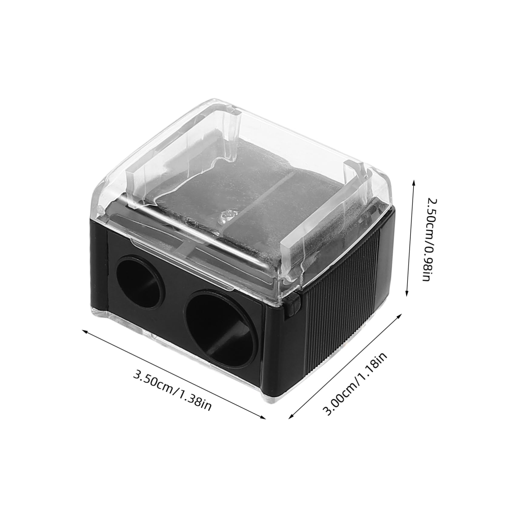 Didiseaon Makeup Pencil Sharpener Set 5pcs Dual Holes for Lip Liner Eyeliner and Brow Pencil