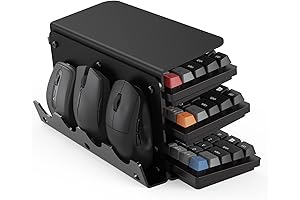 Yikola 3-Tier Gaming Storage Organizer Keyboard Mouse Rack and Holder Stand