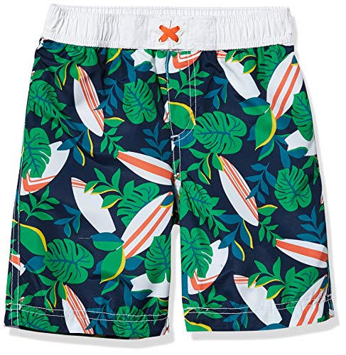 iXtreme Boys' Little Swim Trunks Quick Dry Board Shorts Mesh Lining, Navy, 5