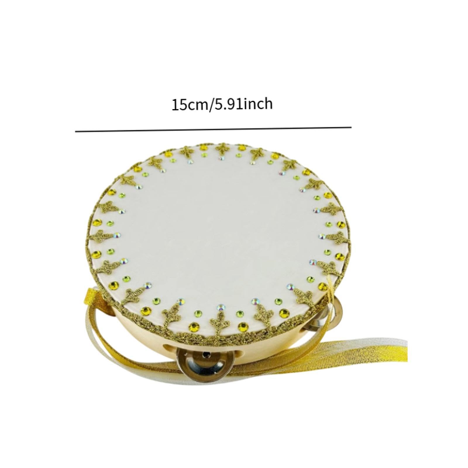 Pandereta de Ballet, Accesorio de Baile Hecho a Mano para Juegos, 6 Inch