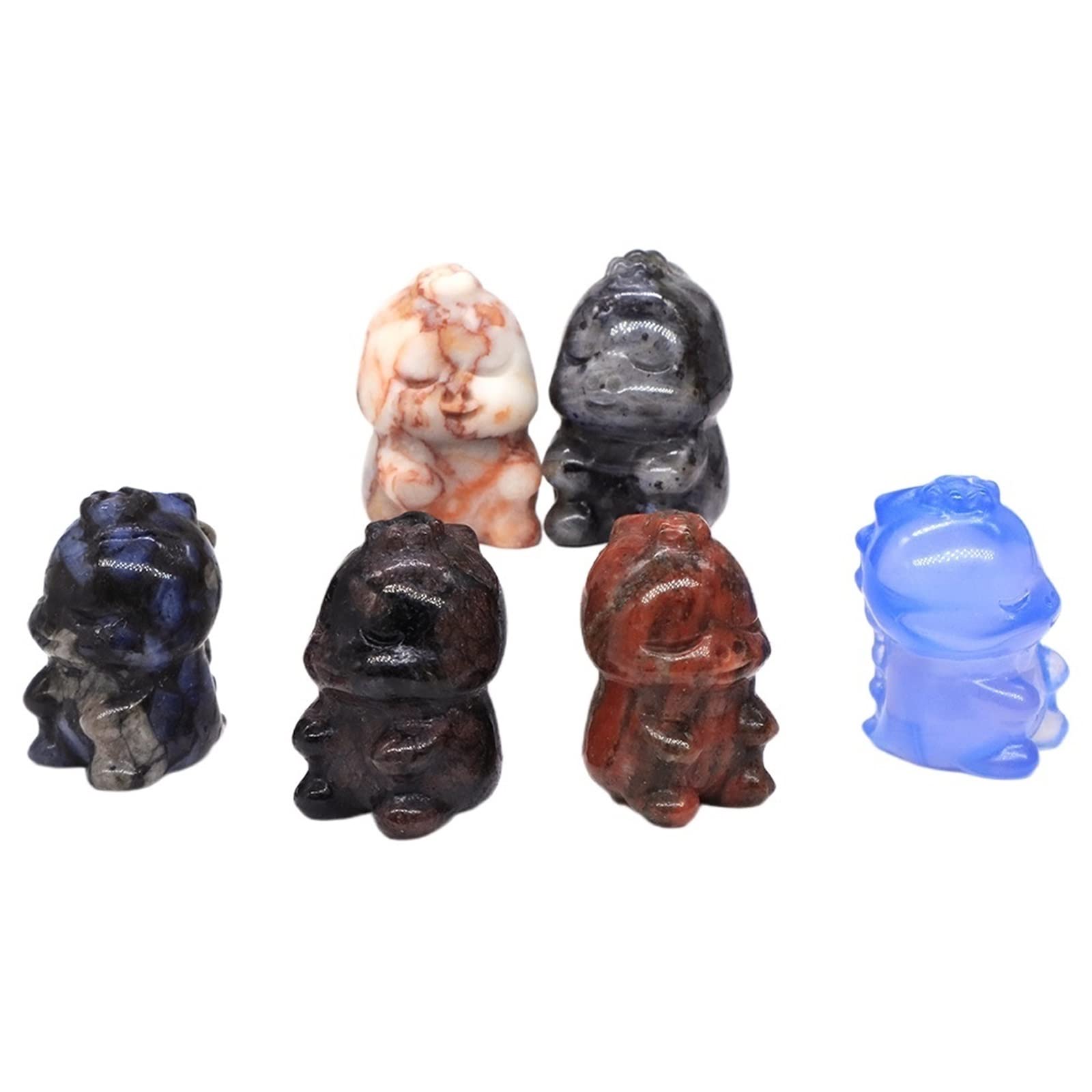 Kolekcje domowe 1-20 szt. 28 mm śliczna mini statuetka dinozaura kamień kryształ rzeźbiony kamień szlachetny figurka rzemiosło dekoracja domu prezenty festiwalowe sprzedaż hurtowa (kolor