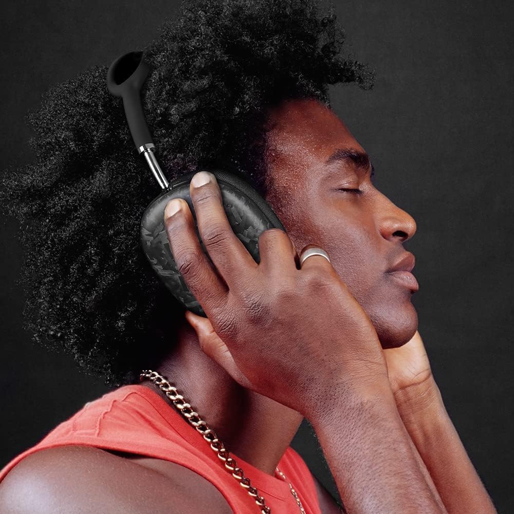 MONOCARBON Forged Carbon Fiber for AirPods Max Case, with AirPods Max Covers Anti-Scratch Shock Resistant Headset Ultra Protective Accessories for AirPods Max Headphones-Matte Finishing - Image 2