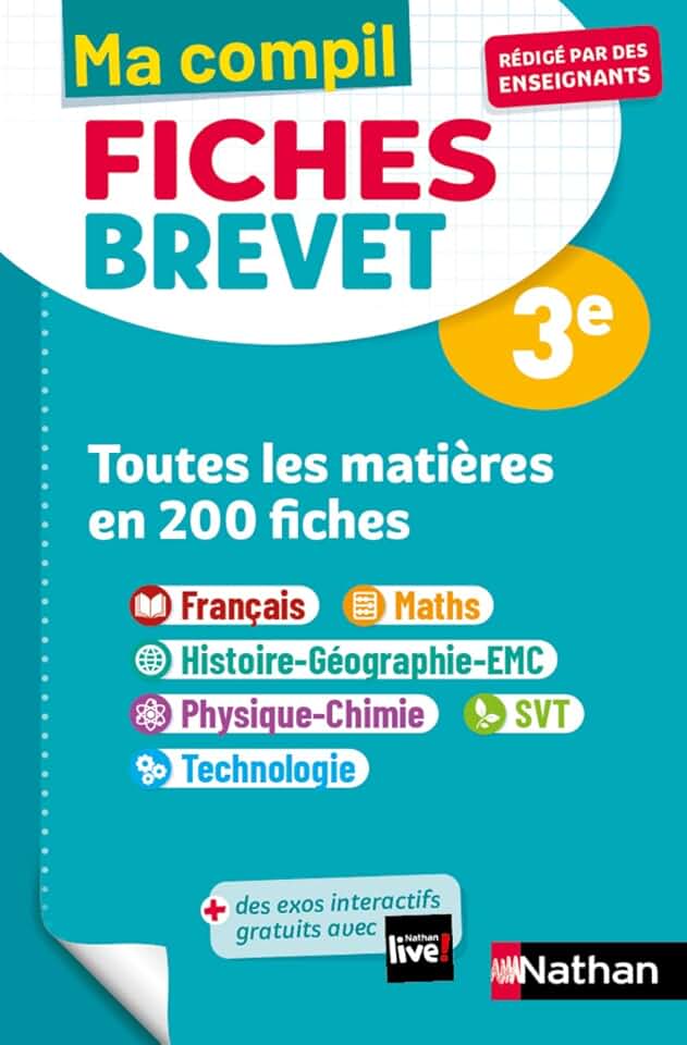 Toutes les matières 3e - Ma Compil fiches Brevet - Brevet 2026
