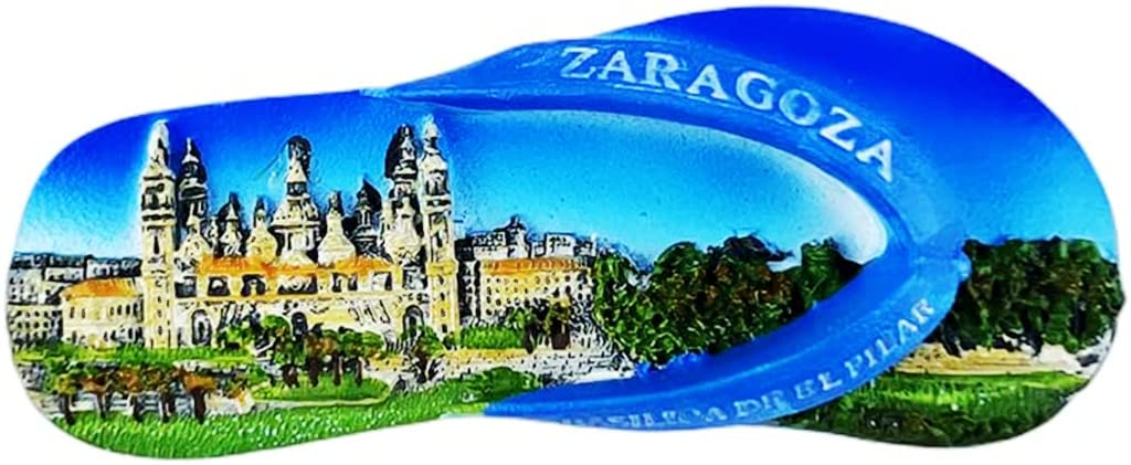 Altko Sz-199 Zaragoza Spain Zaragoza Magnet Fridge Refrigerator Magnet Decoration Sticker Souvenir Resin Crafts Kitchen Whiteboard