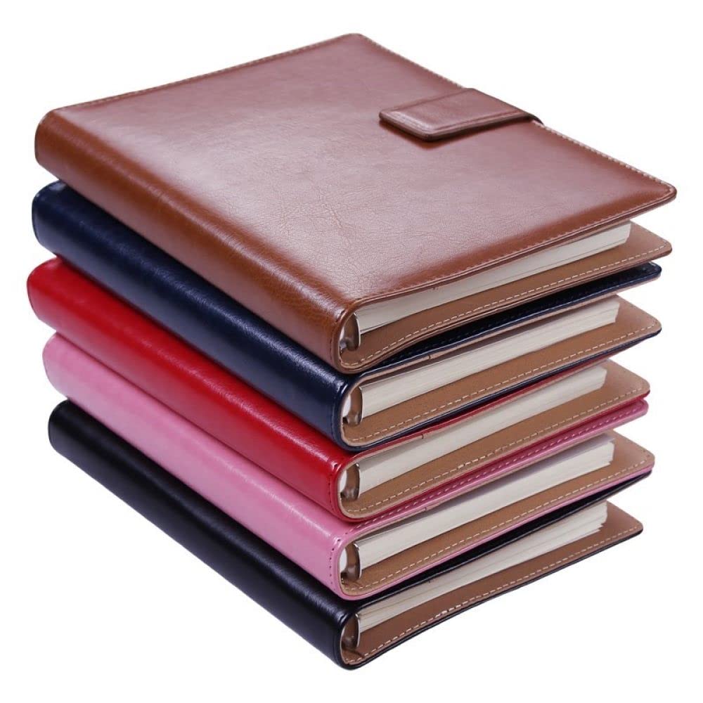 Business Meeting Record Loseblatt Büro Spiralblock Binder Bindeschnalle Design PU-Linie verdickt Notizblock Organizer A5 B5,A5 pink,1PCS