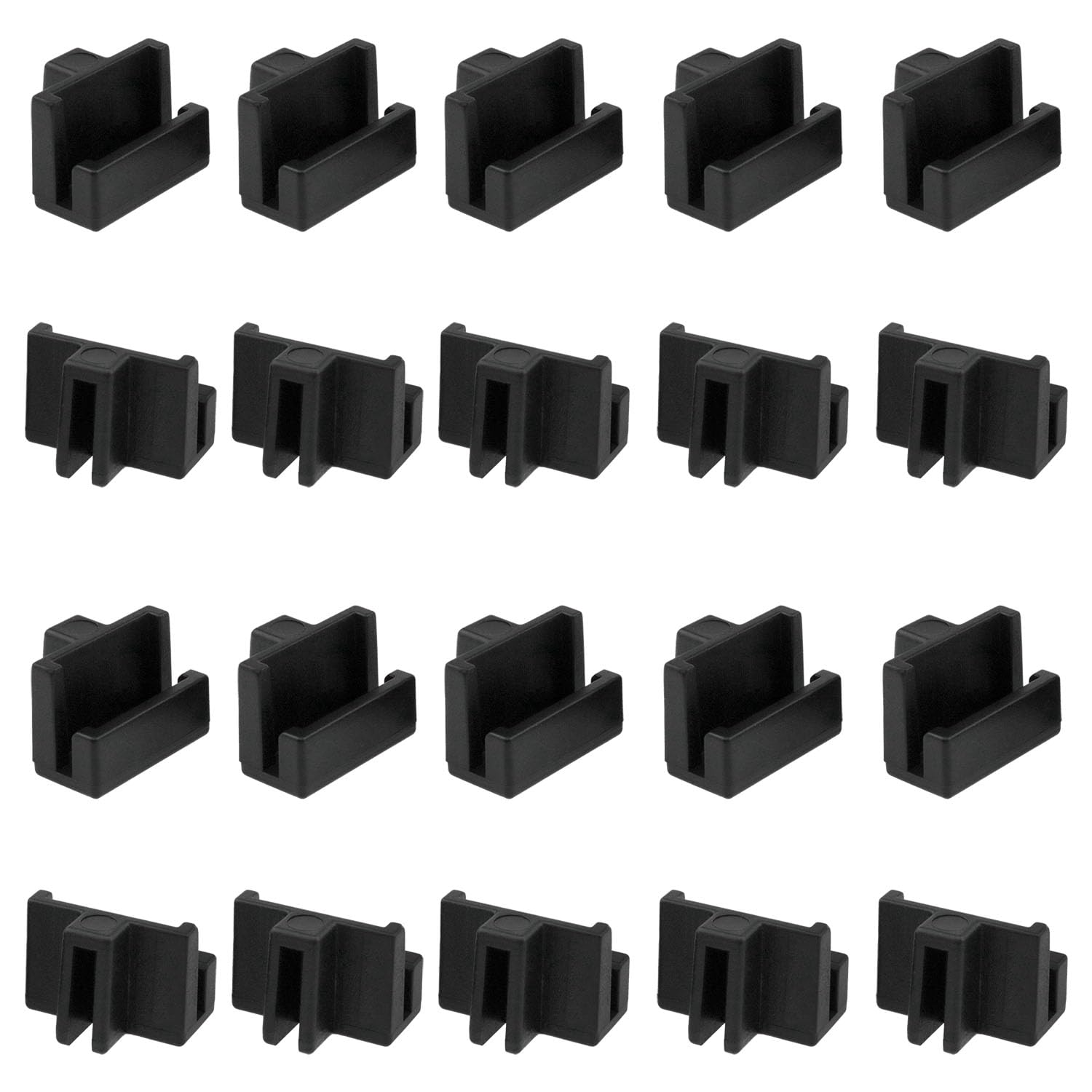 20PCS Multi-Functional Hanging Files Plastic Rail Clips for Wooden Drawer File Cabinet Buckle Black