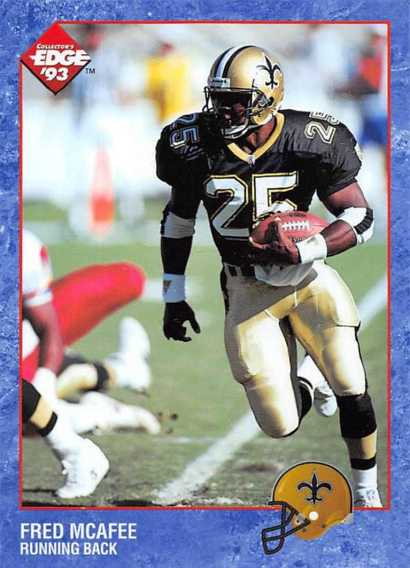 1993 Collector's Edge Football #141 Fred McAfee New Orleans Saints Official NFL Trading Card
