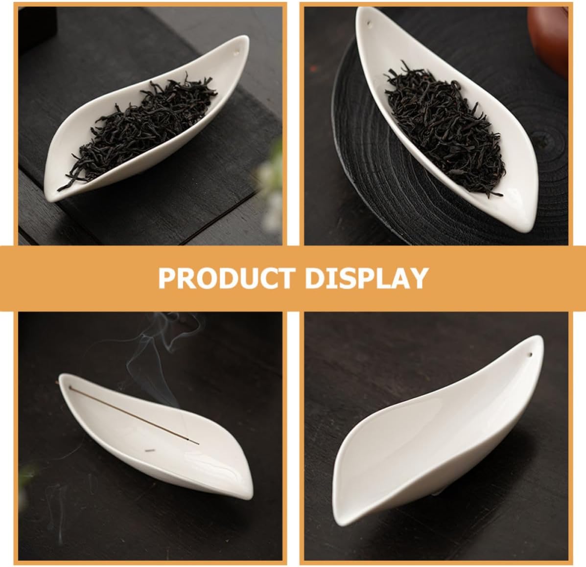 Ceramic Tea Spoon Scoop for Loose Leaf Tea and Salt, White