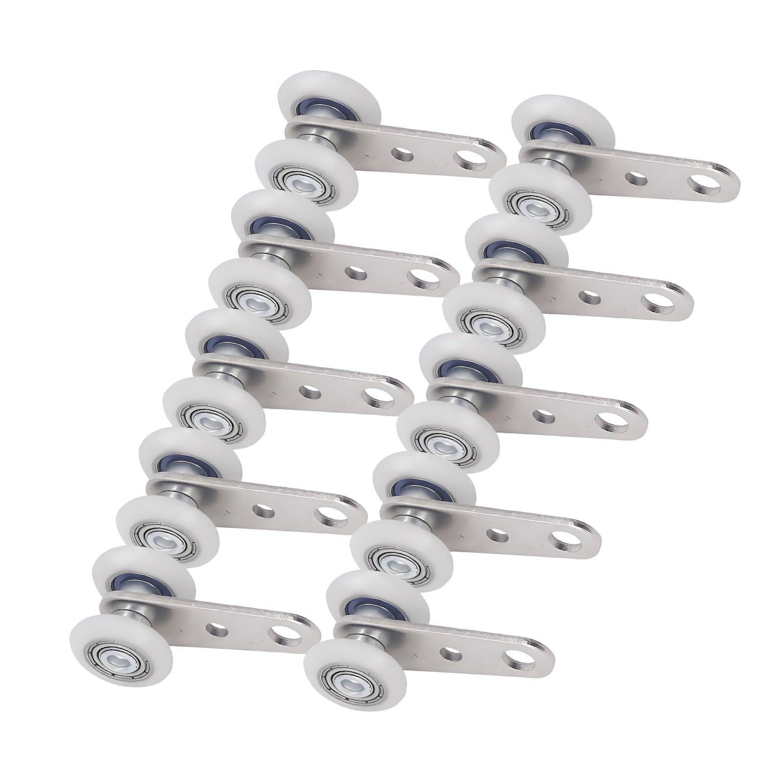 Kaeltsyn Multicolor General Fit White Nylon Window Sliders Quiet & Strong Noiseless Sliding Rollers 10Pcs For Push & Pull Worldwide Rollers