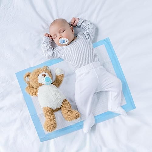 Miniatura 5 de Rocinha 100 cambiadores desechables de 24 x 17 pulgadas, almohadillas desechables para bebé, impermeables, transpirables, protectores de mesa de