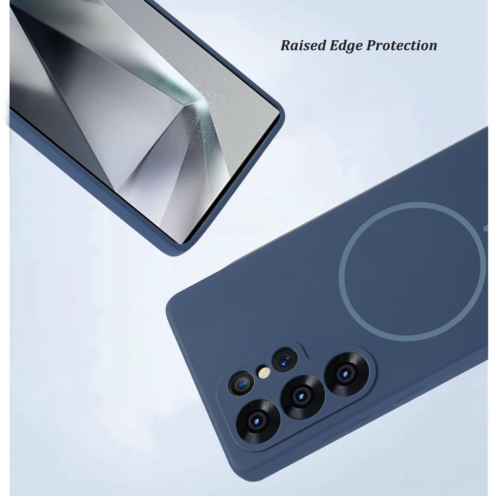 Magnetyczne etui do Samsung Galaxy S25 Ultra/S25 Plus/S25, ochrona aparatu z płynnego silikonu, odporne na zarysowania, ultracienkie, miękkie etui, antypoślizgowe, różowe, S25 Ultra