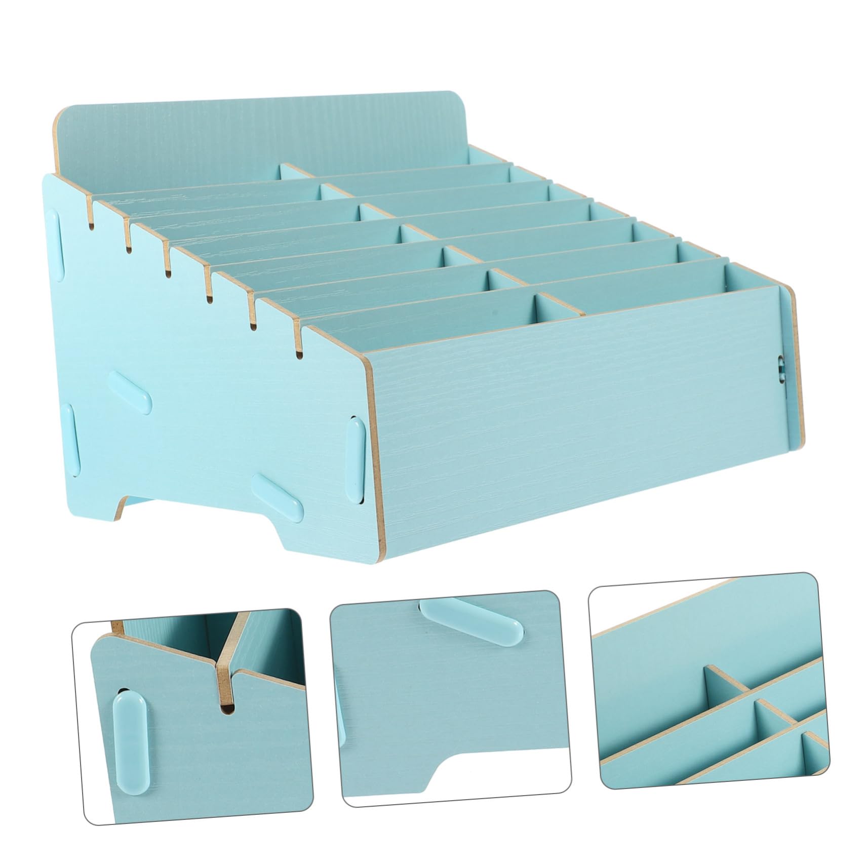TOPBATHY Caja de Almacenamiento de Teléfonos Celulares Múltiples Compartimentos de Madera y Organización Soporte Resistente para Aula para Escritorio