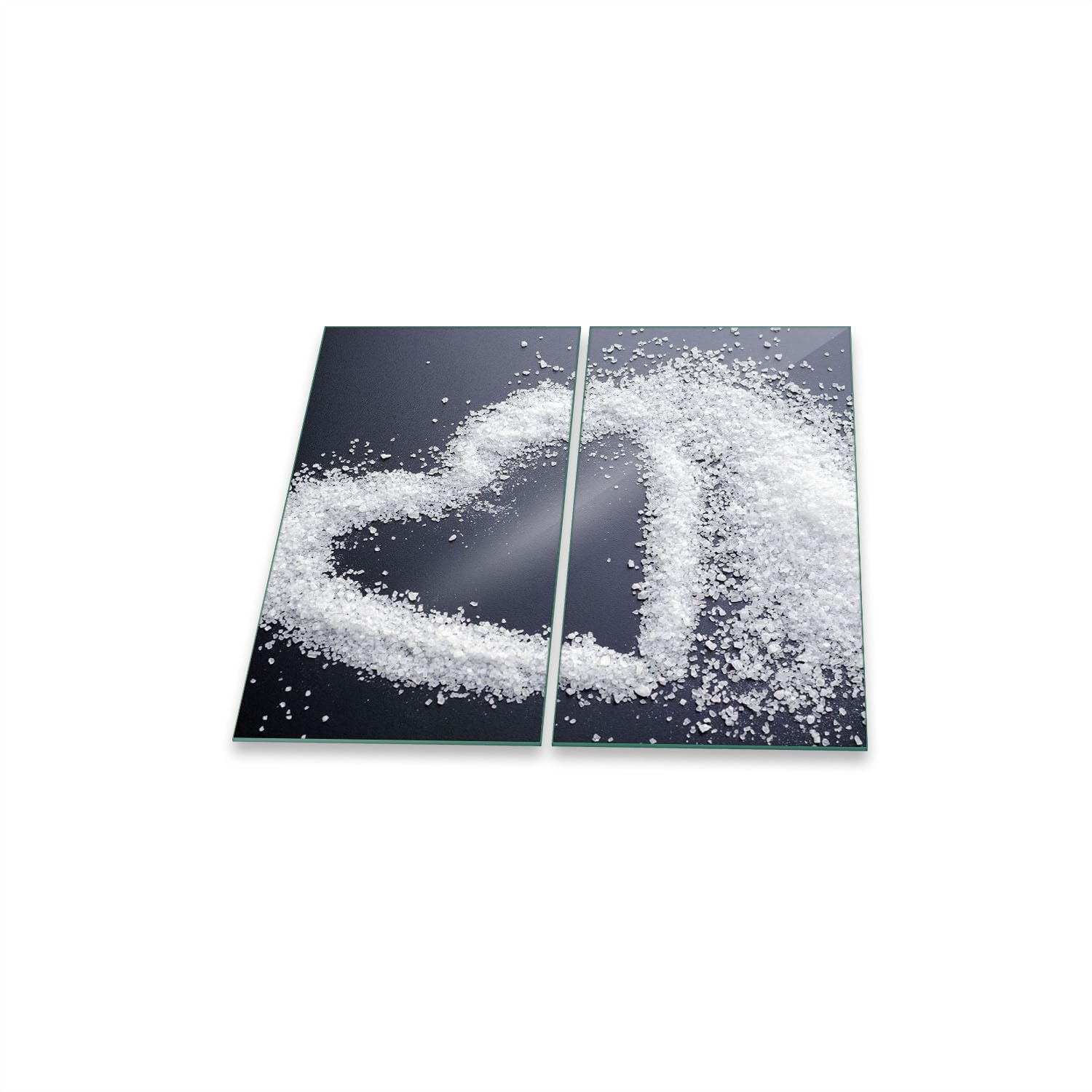 2 placas protectoras para vitrocerámica, especias, color blanco, 2 x 30 x 52 cm