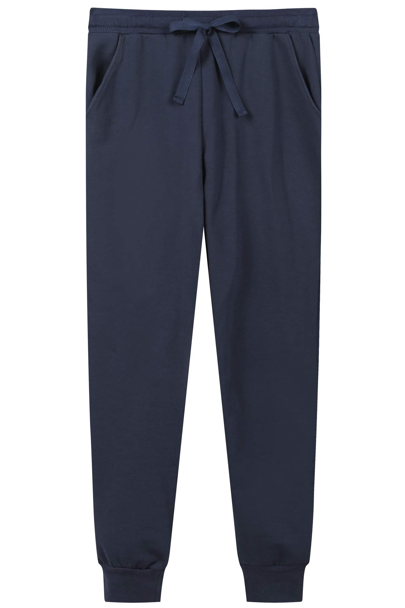 Womens Cotton Soft Sweatpants Drawstring Cuffed Lightweight Joggers Pants with Pockets