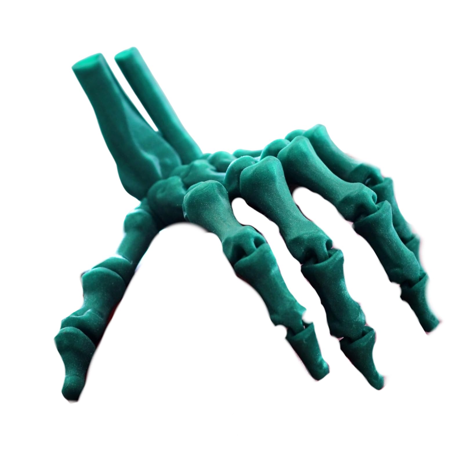 KAQNTUD Articulated Skull Hand Sculpture Adjustable Human Skeleton Palm Tree Model Halloween Decoration Centrepieces Scary Skeleton Hand Decoration