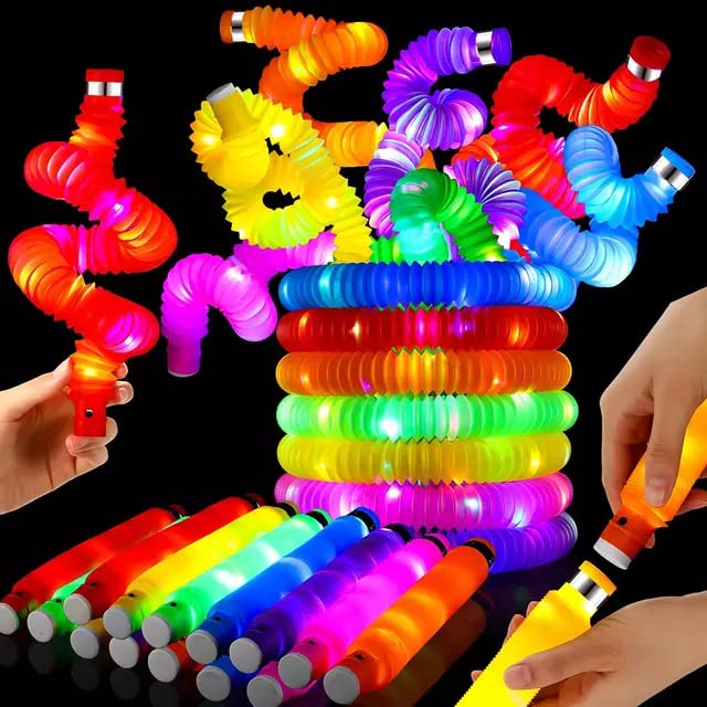 Pop Tubes Led Light up Sensory Glow in Dark Party Supplies Pack of 2 Pieces (4 Pieces) (B0BCX38CLP) Amazon Price History, Amazon Price Tracker