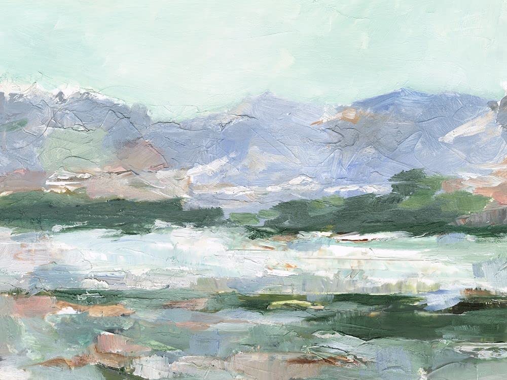 Pastelowy widok na góry II plakat wydruk - Ethan Harper (24 x 18)