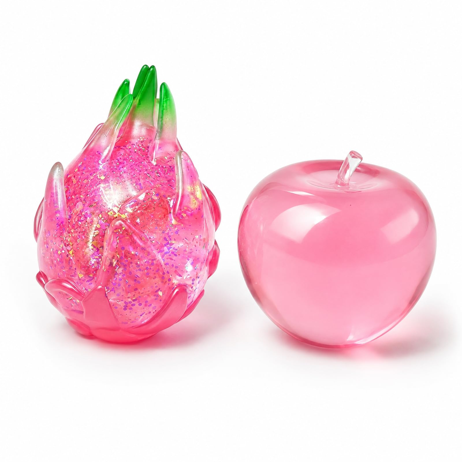 2Pcs Apple Squishy, Dragon Fruit Squishy Set