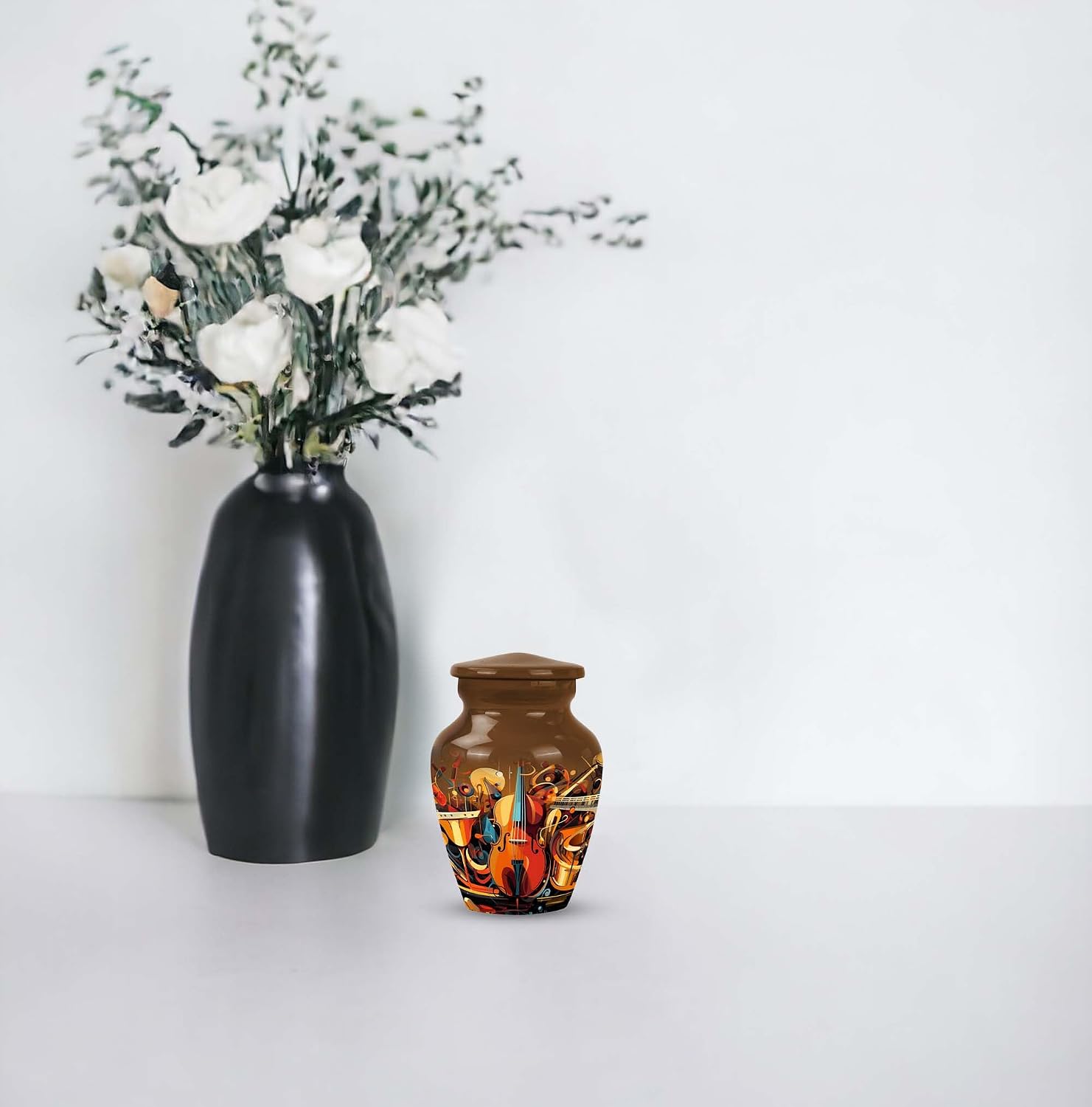 Orchestral Fantasy Burial Urn for Ashes Adult Male/Female, Urn for Pet Ashes Small, Urns for Human Ashes for Adults, Decorative Urns Container 3" 4Pcs