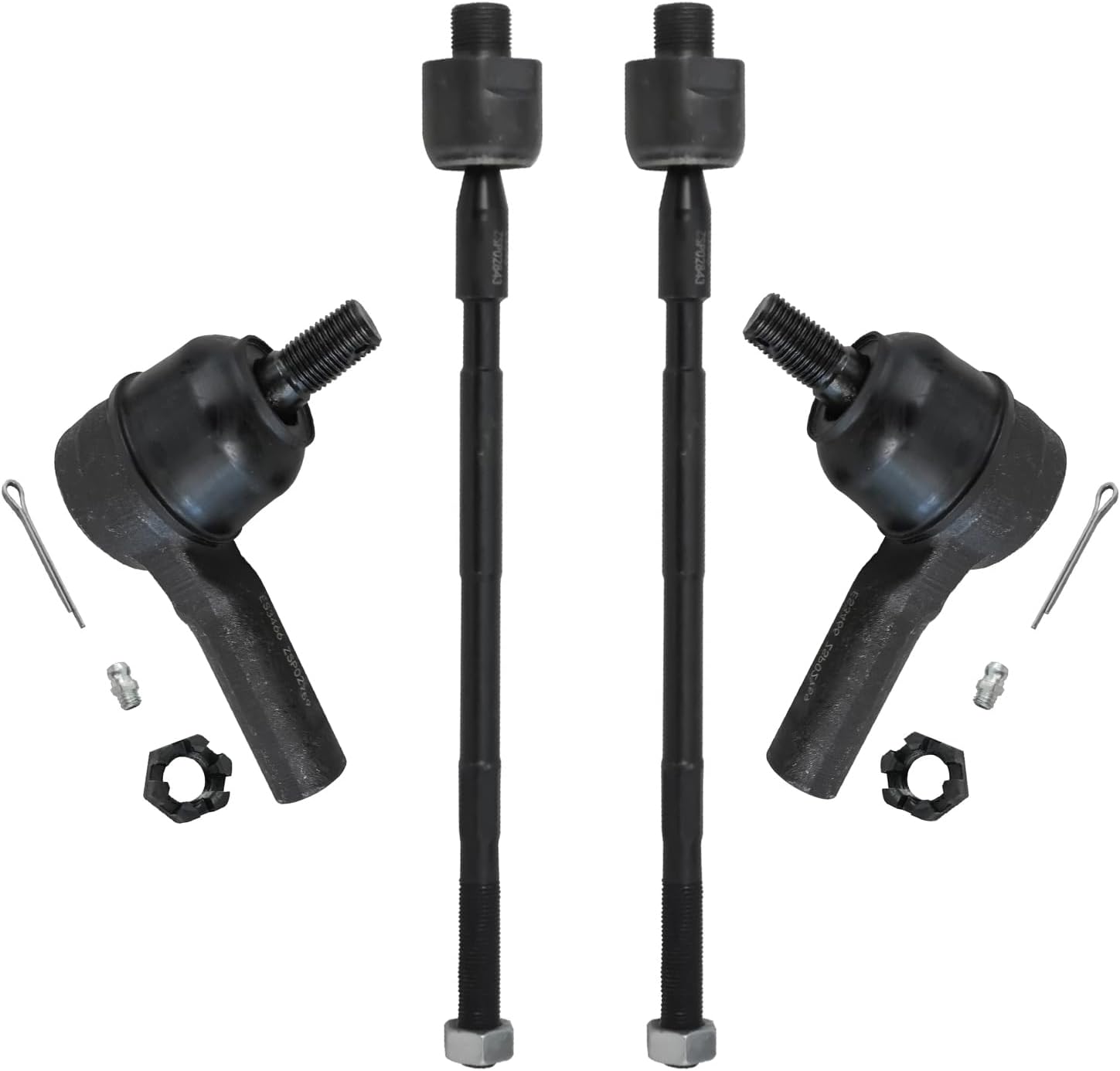 Detroit Axle - Front 12pc Suspension Kit for 1997-2003 Infiniti QX4, 1996-2004 Nissan Pathfinder, Tie Rods Lower Ball Joints Boots Front and Rear Sway Bars 1998 1999 2000 2001 2002 Replacement