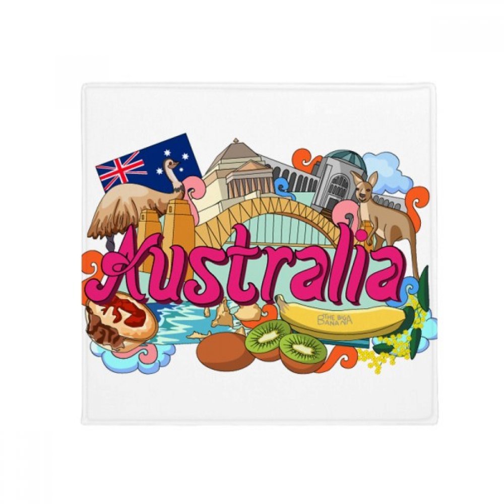 Tapis de sol graffiti Australie 50x50 cm antidérapant pour cuisine et salon