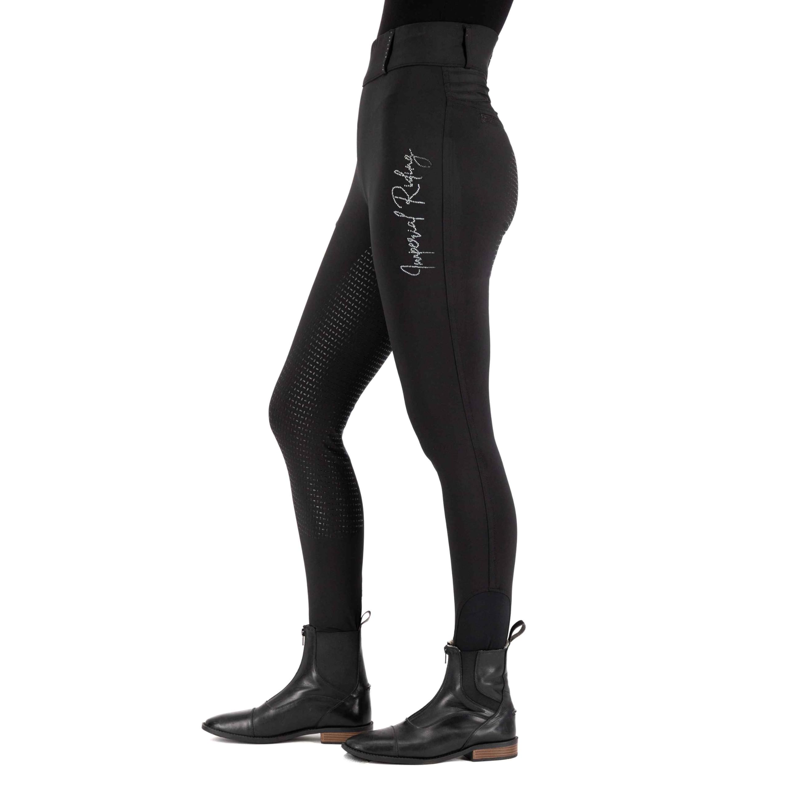 Imperial Riding Reitlegging IRH Comfi Sparks, Legging da Equitazione da Donna con Inserto in Silicone, Elasticizzato in 4 direzioni, Vita Alta e Tasca per Cellulare