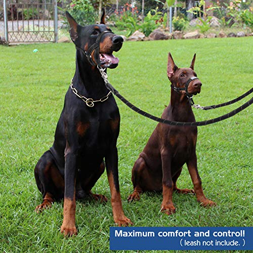 Pawaboo DI-EU-PW-P03AX001 Dog Muzzle, Head Halter Collar For Dog, Pet Dog Nylon Reflective Adjustable Loop Anti-Biting Barking Control Easy Fit Dog Stops Dog Pulling Head Leash thumb #6