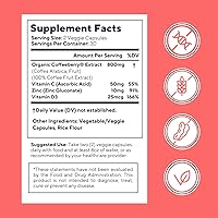 Vista 8 de Vitacoffee Píldoras de cafeína – Fruta de café, vitamina C, vitamina D, gluconato de zinc – Energía, memoria, enfoque, antioxidante, soporte