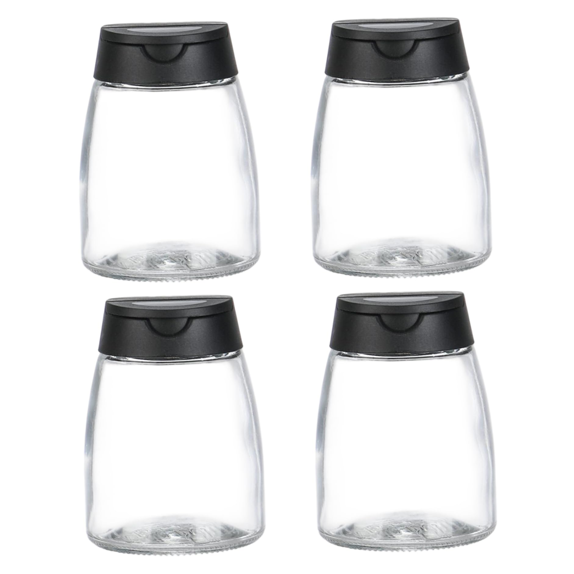 Syglawnd Glass Spice Jars, 8Pcs Glass Spice Jars, Double Lids Seasoning Shaker Clear Seasoning Containers for Kitchen Restaurant Home BBQ Camping