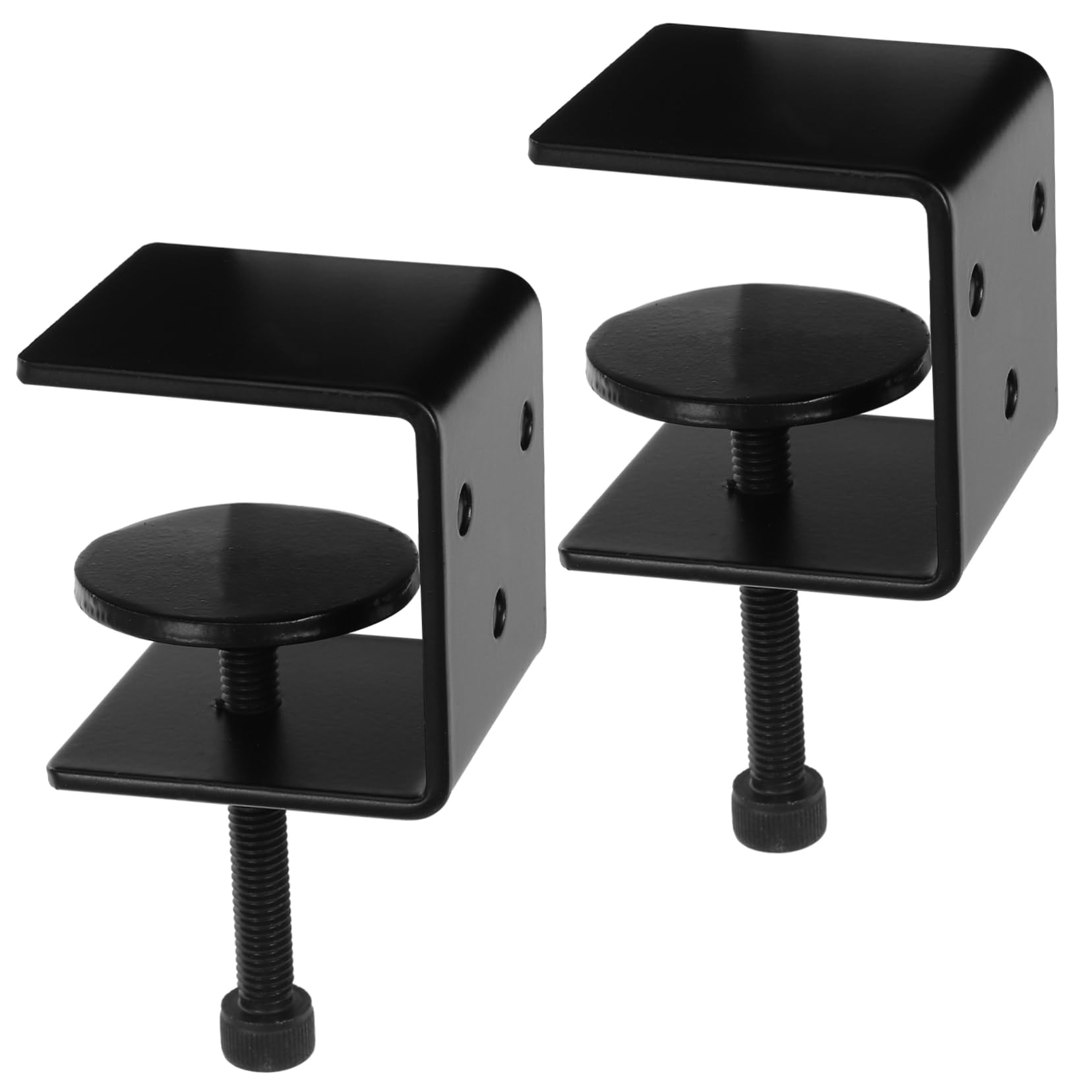 Supports d'étagères muraux en fer noir | Lot de 2 équerres robustes pour salon