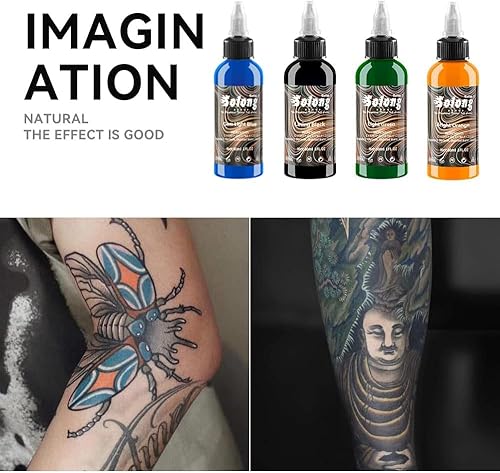 Miniatura 6 de Juego de 9 piezas de tinta de tatuaje, 1 oz (1.0 fl oz) Tattoo Supply USA Pigment Kit Solong Tattoo Ink Set TI302S-30-9