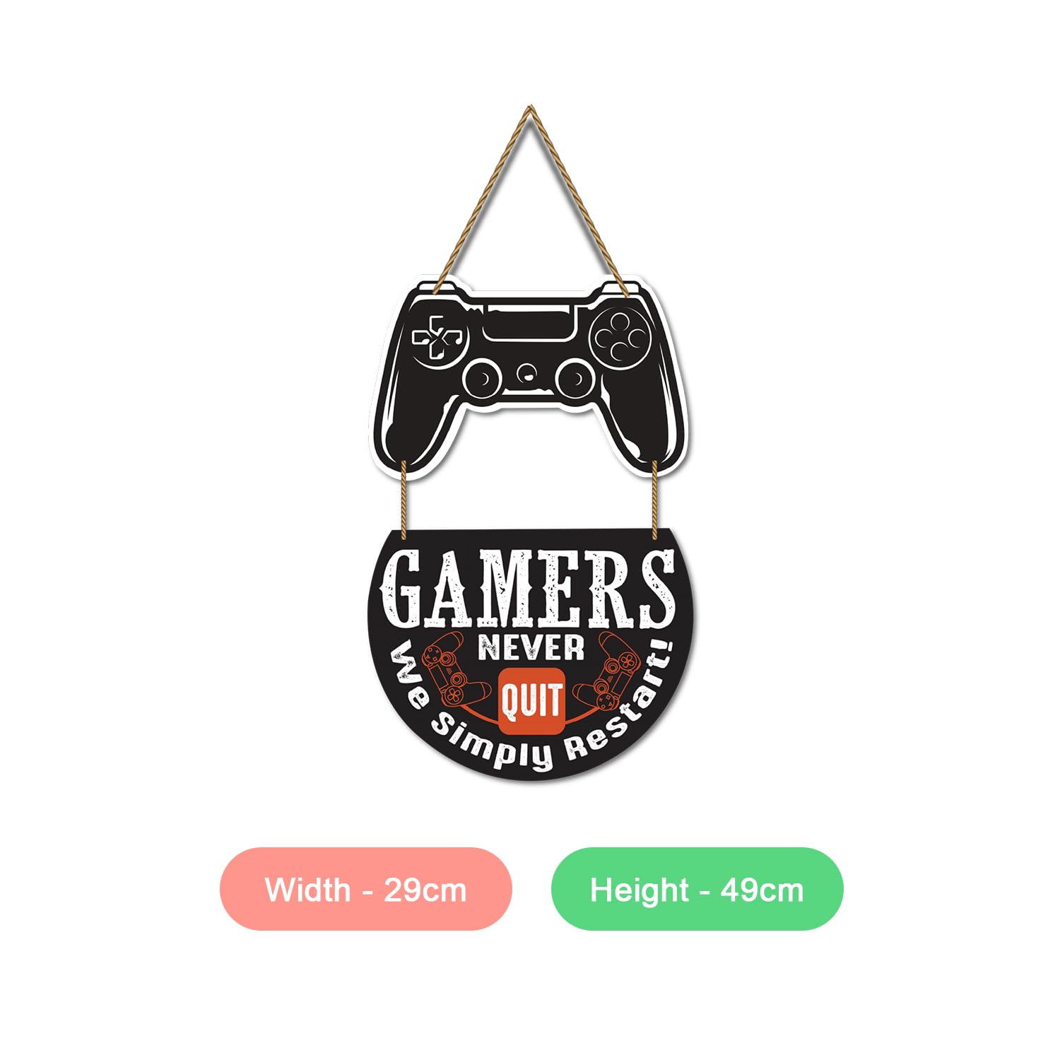 Gamer Wall Hanging - Wooden Home Decor -2