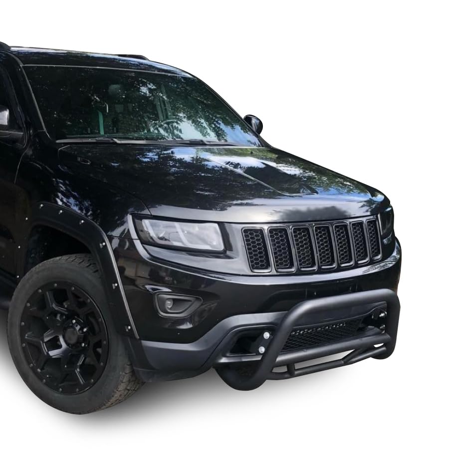 Image of Black Horse Max Bull Bar No Skid Plate Black Compatible with 2011-2013 Dodge Durango|2011-2021 Jeep Grand Cherokee (Excl. Limited X, High Altitude, Summit, SRT, SRT8, Trackhawk&Trailhawk)-MBB-JEB9206