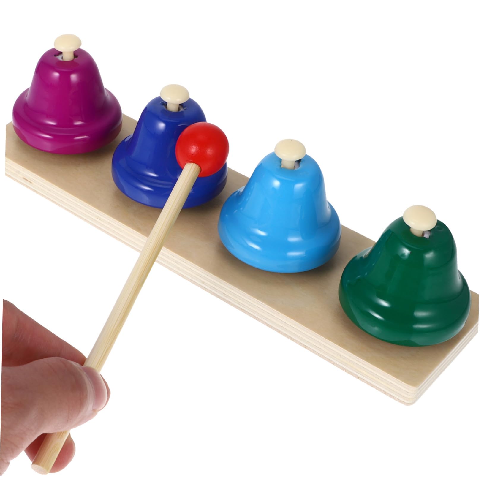 Juguetes Musicales de Madera y Cobre Juego de 2 Instrumentos de Percusión Promueven la Coordinación Mano-Ojo para Niños Pequeños en Juegos Sensoriales