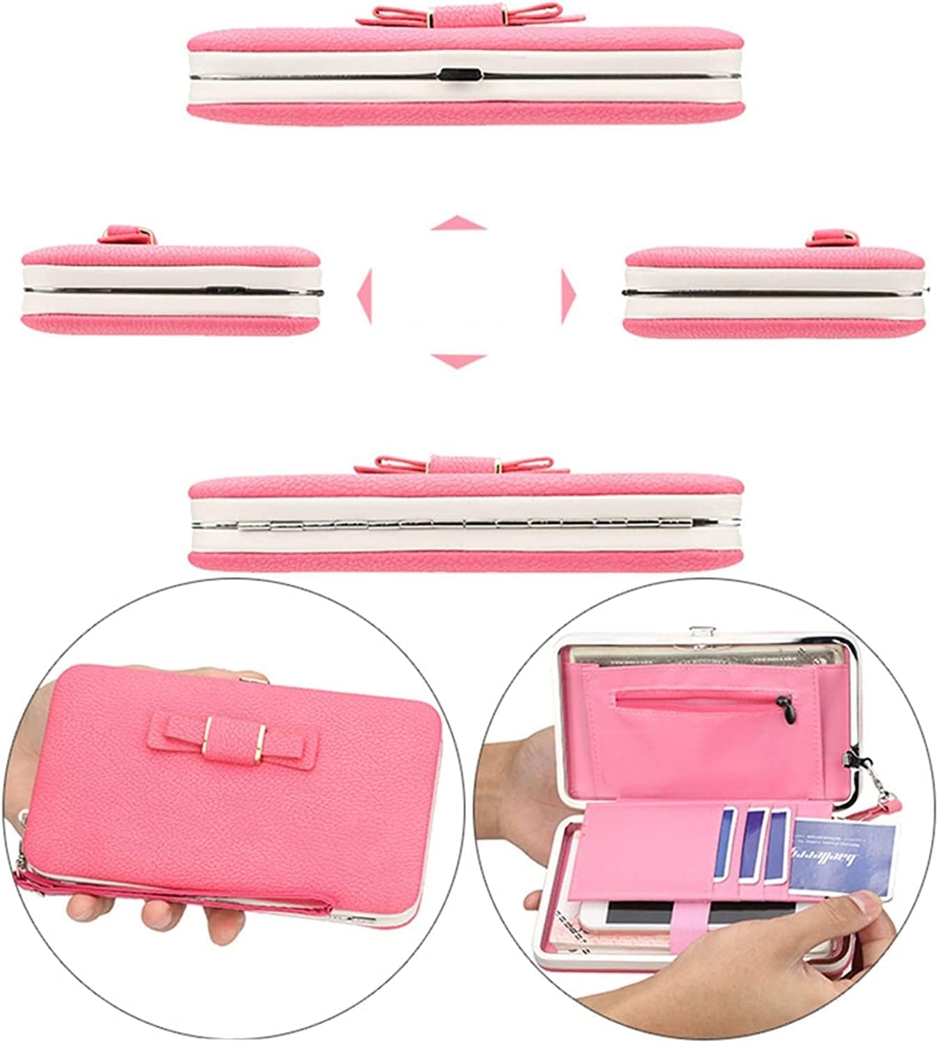 Wallet,Card Bag,Women Snaps Coin Purses Mobile Phone Bags Women's Wallets Multi-Card Card Holders Long Wallets Ladies Gifts (Nude) (Color : Army Green)