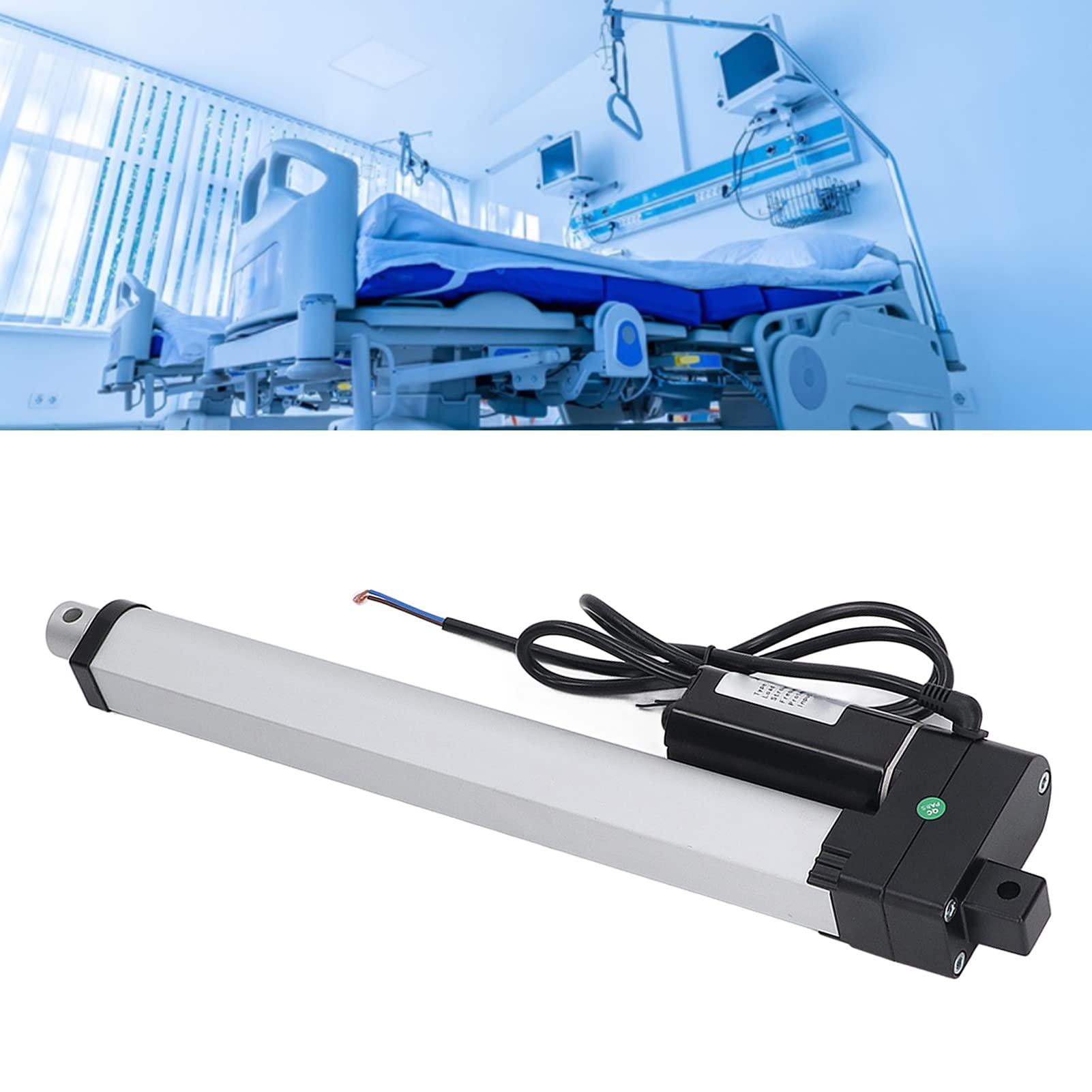 Keenso Actuador Lineal Eléctrico de Alta Velocidad, de 350 Mm, 3000 N, para Elevación Industrial y Camas Eléctricas, Construcción Duradera (24V)