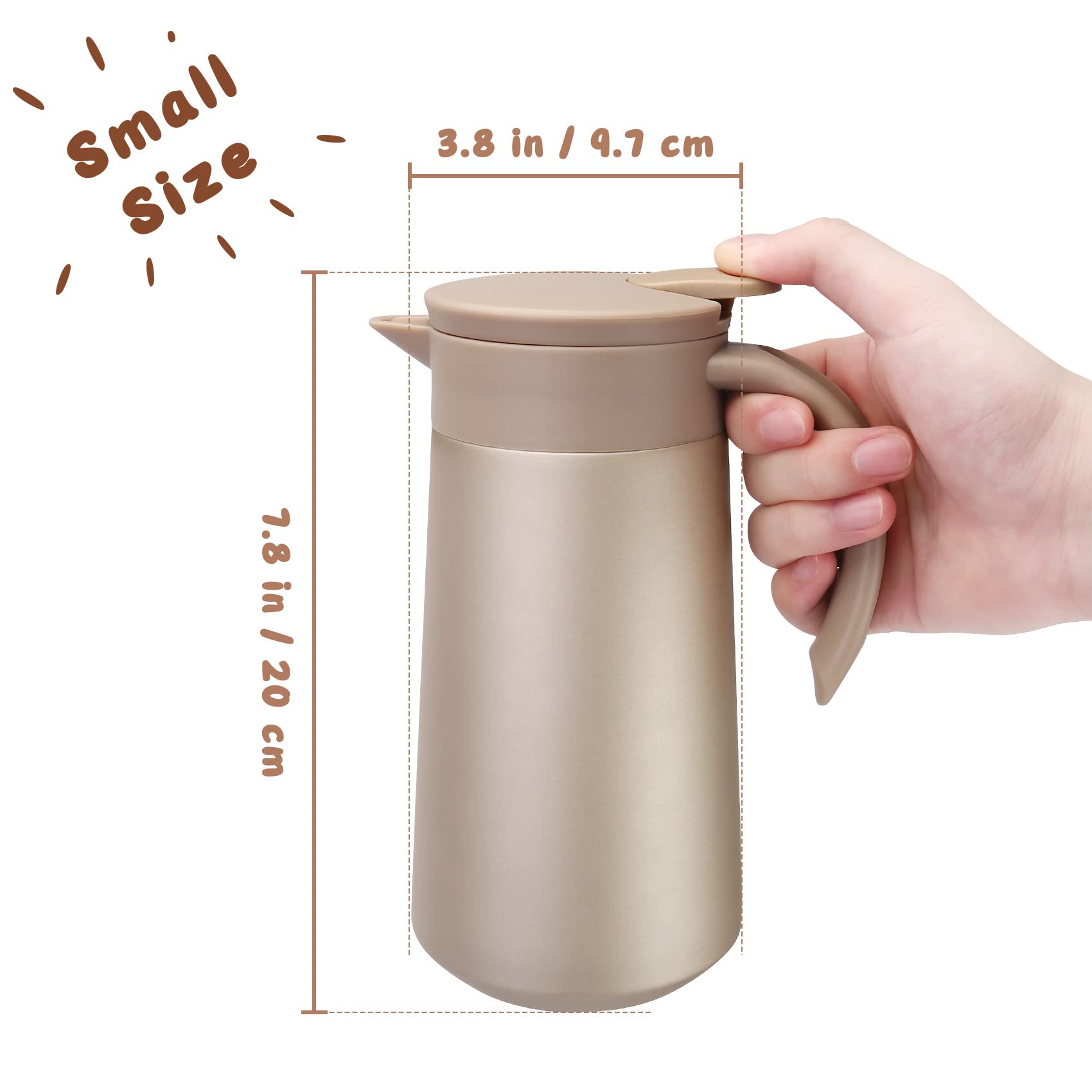Jarra de café de 28 onzas, termo de café aislado de acero inoxidable, termo térmico al vacío para café, agua caliente, té, bebidas calientes..