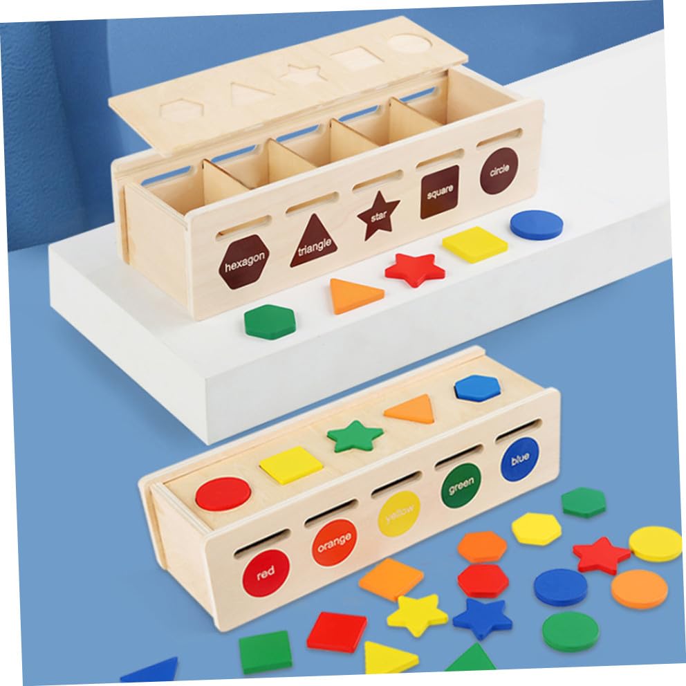 Boîte de forme bois sensoriel : l'activité éducative préscolaire à la maison - 6