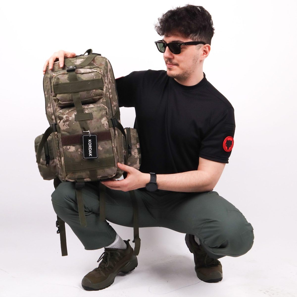 42 Lt TSK Kamuflaj Taktik Outdoor Çanta,Molle Sistemli, Suya Dayanıklı, Çok Gözlü, Outdoor, Kamp, Avcılık, Günlük Kullanım, Erkek, Kadın