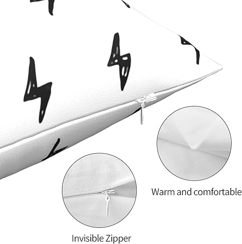 Miniatura 6 de Fundas de almohada de 18 x 18 pulgadas con diseño de rayo, funda de almohada decorativa para sofá