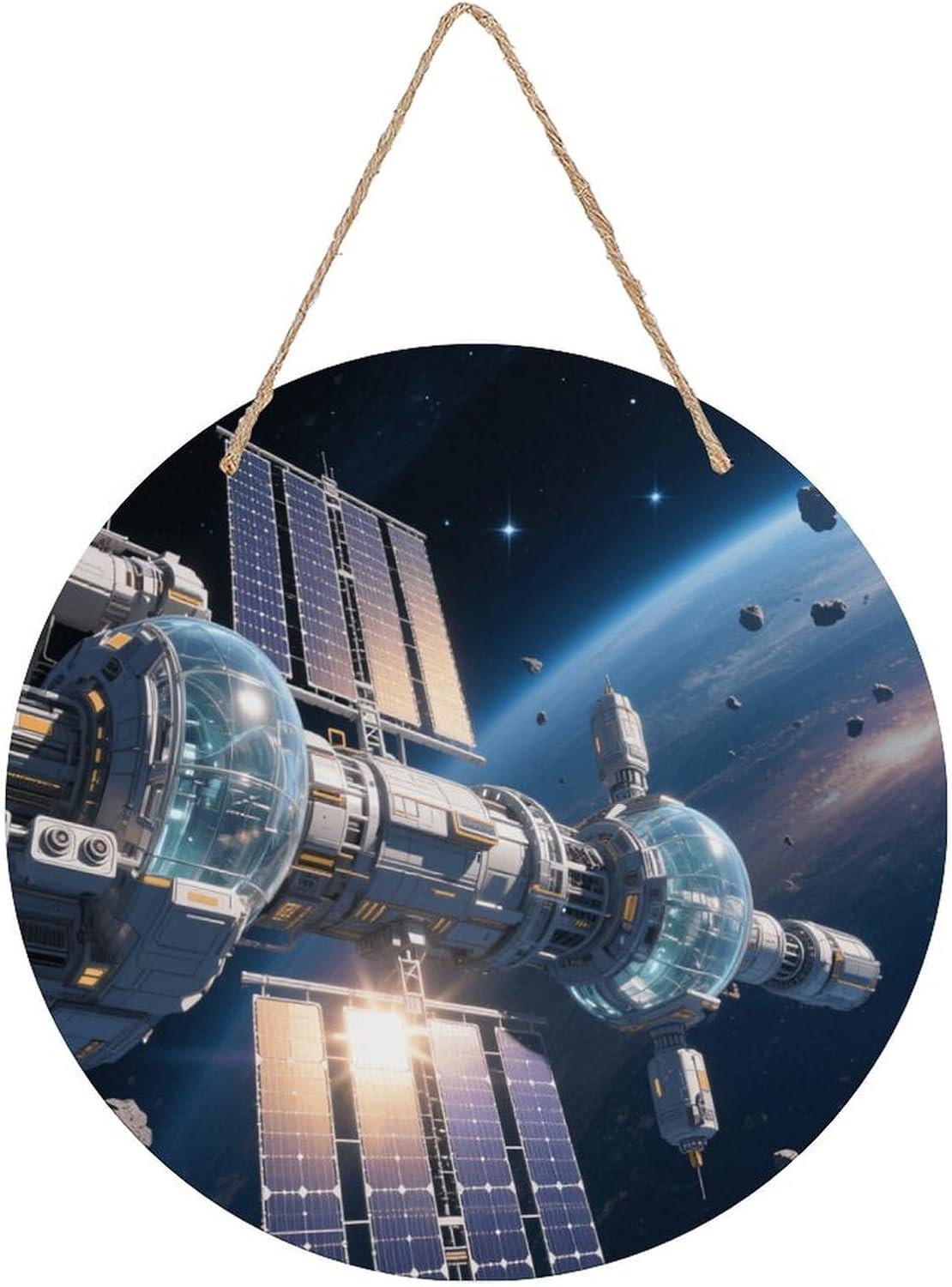 Space Station Painting Wood Painting